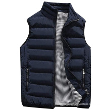 Custom Logo Winter Sleeveless Puffer Jacket Warm Men's Vests & Waistcoats in Navy